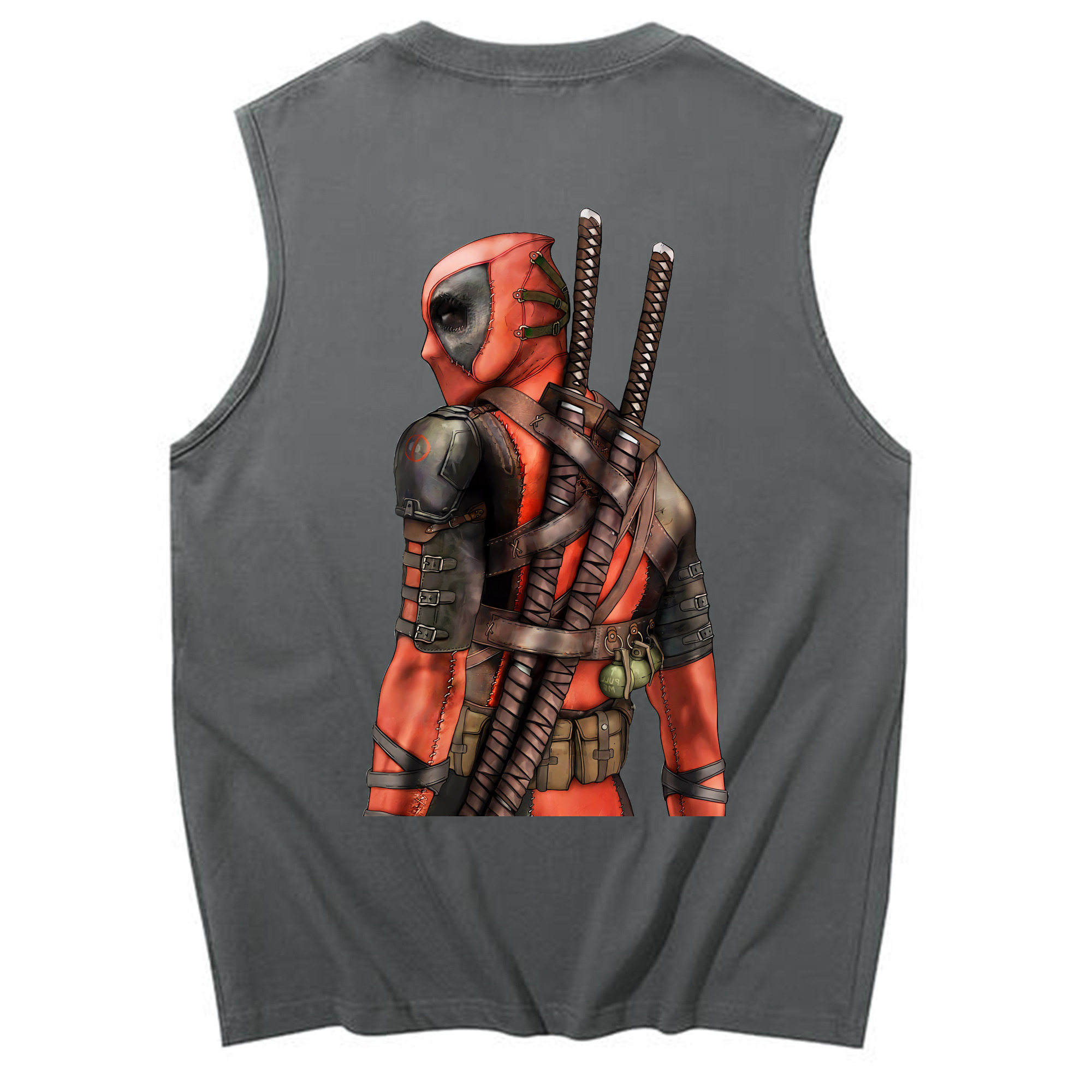 （画像用） Deadpool デッドプール コットン100％タンクトップ（背面プリント）